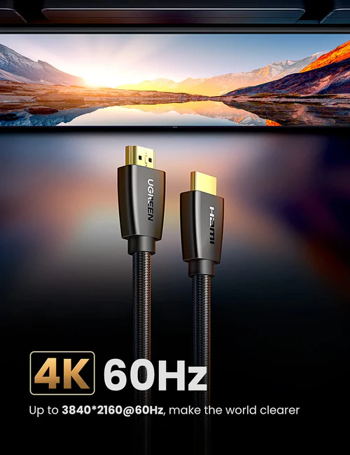 UGREEN HDMI 4K Cable Male to Male Black 1m- HD104 - Image 2