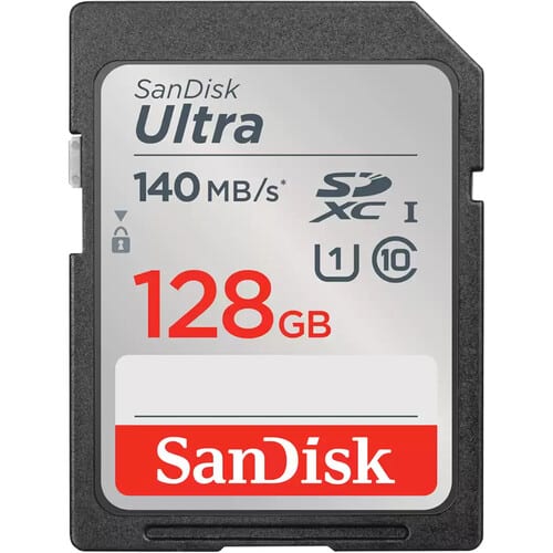 SanDisk Ultra SDHC UHS-I Card and SDXC UHS-I Card 140MB/s 128GB