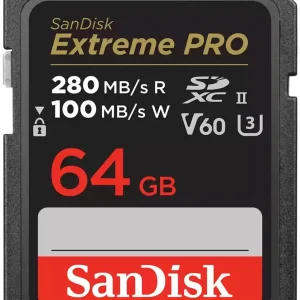 SanDisk Extreme PRO SDHC and SDXC UHS-II Card 280MB/s 64GB
