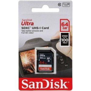 SanDisk Ultra® SDHC™ card and SDXC™ card Up to 100MB/s - 64GB