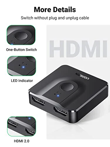 UGREEN UG-50966 HDMI Switcher 4K 2-in-1 - Image 2