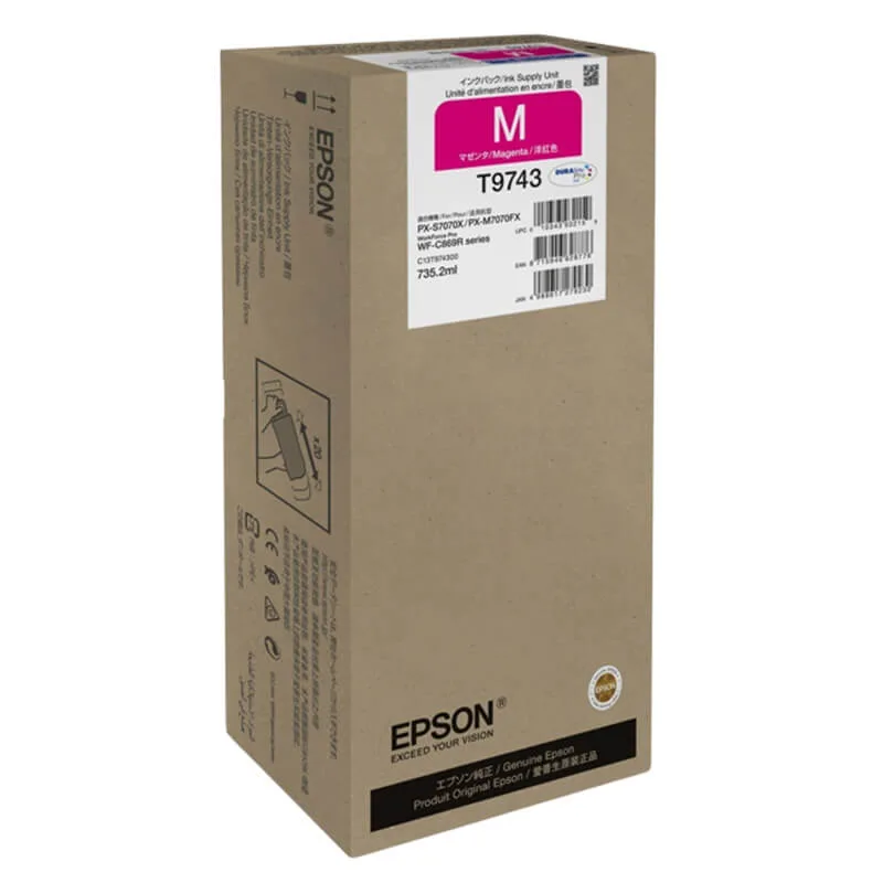 Epson T9743 Magenta XXL Ink Cartridge (for WF-C869R Series) - Image 2