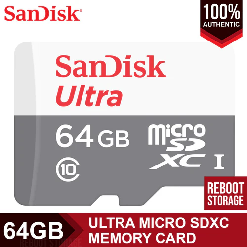 SanDisk MicroSD CLASS 10 100MBPS 64GB without Adapter