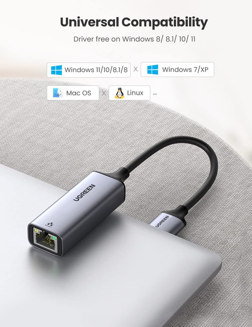 UGREEN USB to RJ45 Ethernet Adapter Aluminum Case - Image 3